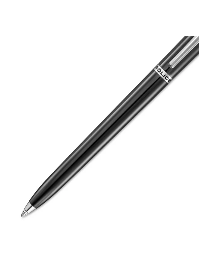 Police Black Tisa Stainless Steel Trims Twist Ballpoint Pen for Men, Blue Ink for Men | Best Price UAE