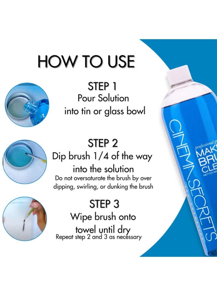 سينما سيكرتس منظف فرش المكياج الاحترافي من سينما سيكريتس، 32 أونصة سائلة، فانيلا - Image 4