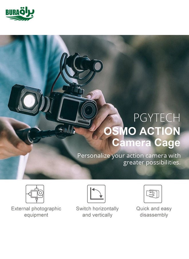 BURAQ - PGYTECH P-11B-010 Sports Camera Rabbit Cage Accessory Vlog for DJI Osmo Action - Image 1