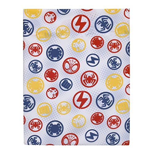NoJo Marvel Spidey and His Amazing Friends Blue, Red, Yellow, and Green, Team Up 4 Piece Toddler Bed Set - Comforter, Fitted Bottom Sheet, Flat Top Sheet, and Reversible Pillowcase - Image 5