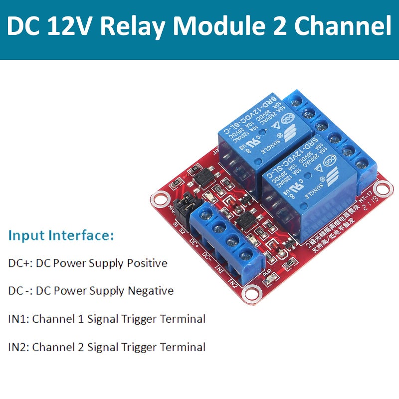 AEDIKO 4 قطعة تيار مستمر 12 فولت وحدة التتابع 2 قناة لوحة التتابع مع Optocoupler دعم الزناد عالي أو منخفض المستوى - Image 2