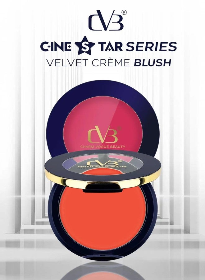 CVB C203 Cine Star Velvet Crème Blush | Smooth, Blendable Cream Blush for Natural Flush & Radiant Glow (Soft Coral) - Image 3