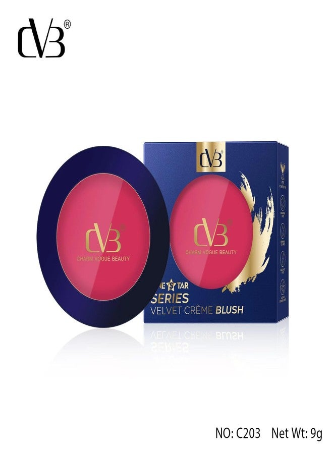 CVB C203 Cine Star Velvet Crème Blush | Smooth, Blendable Cream Blush for Natural Flush & Radiant Glow (Soft Coral) - Image 4