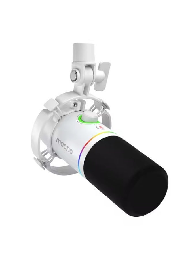 MAONO PD200X Professional Dynamic USB/XLR Microphone for Podcasting, Streaming, Gaming & Content Creation | 24-bit/48kHz Studio Quality | Cardioid Noise Isolation | Zero-Latency Monitoring | Customizable RGB Lighting | Compatible with PC, Mac, PS4 & PS5 - Image 1