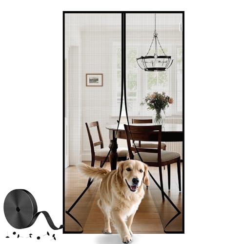 HADOR Magnetic Screen Door Mesh with Super Strong Magnets Fit Door Size 30" X 80", Mesh Size 32" X 81" Heavy Duty Door Net Screen for Front, Back, Single Doors - Image 1