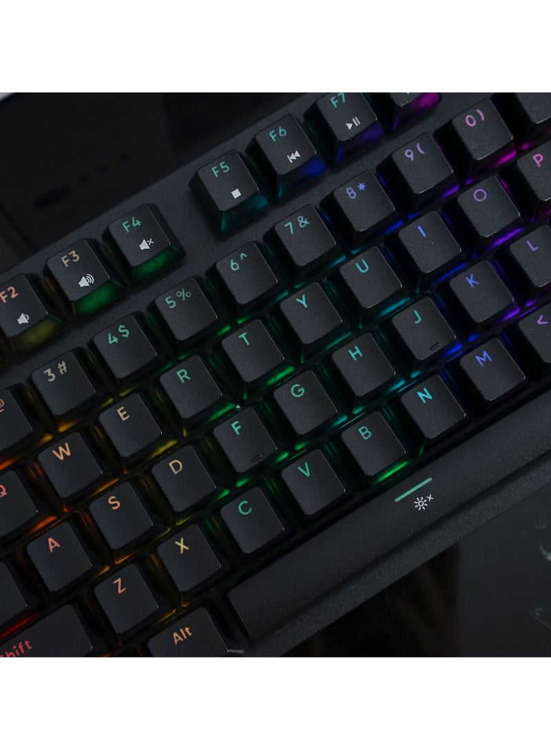 AK87 TKL Gaming Mechanical Keyboard – Hot Swap BLUE Switch – RGB Luminous – USB Wired – 87 English Layout Key | Black  - Image 5