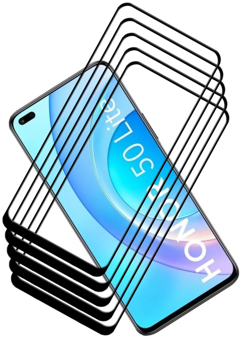 ACLIX 5 Pieces Antistatic ESD Dustproof Premium Quality High Definition Tempered Glass Screen Protector Designed For Honor 50 Lite - Image 1