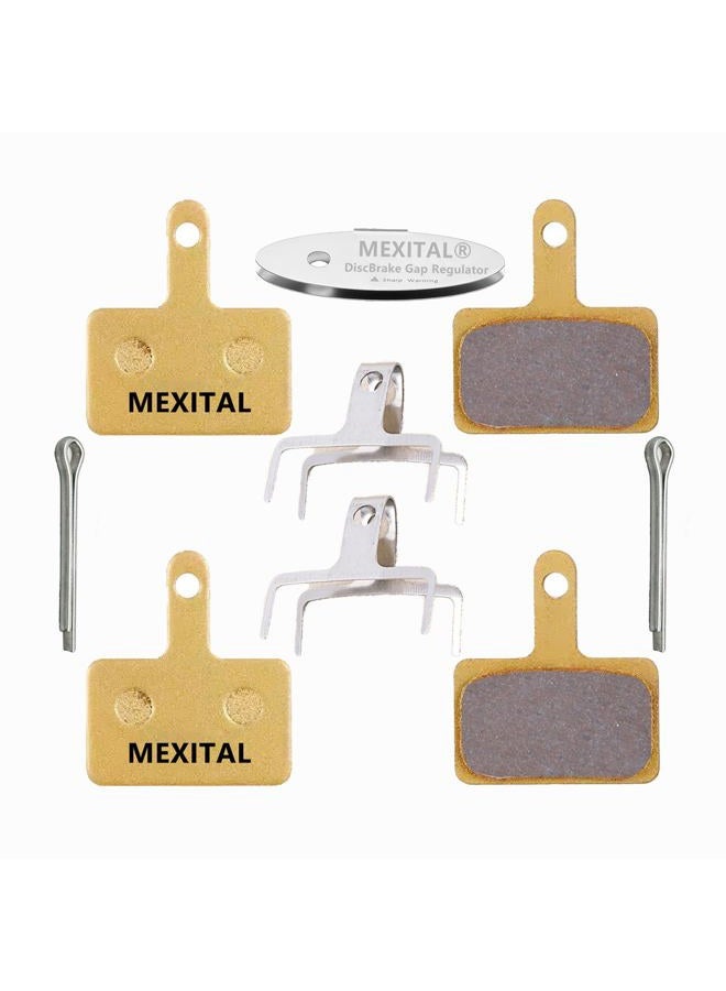 MEXITAL 2 Pairs Sintered Disc Brake Pads fit for Shimano M315 M355 M365 M375 M395 M396 M415 M416 M445 M446 M447 M465 M475 M485 M486 M495 M505 M510 M515 M525 M535 M575 Tektro Orion Auriga Pro Comp - Image 1