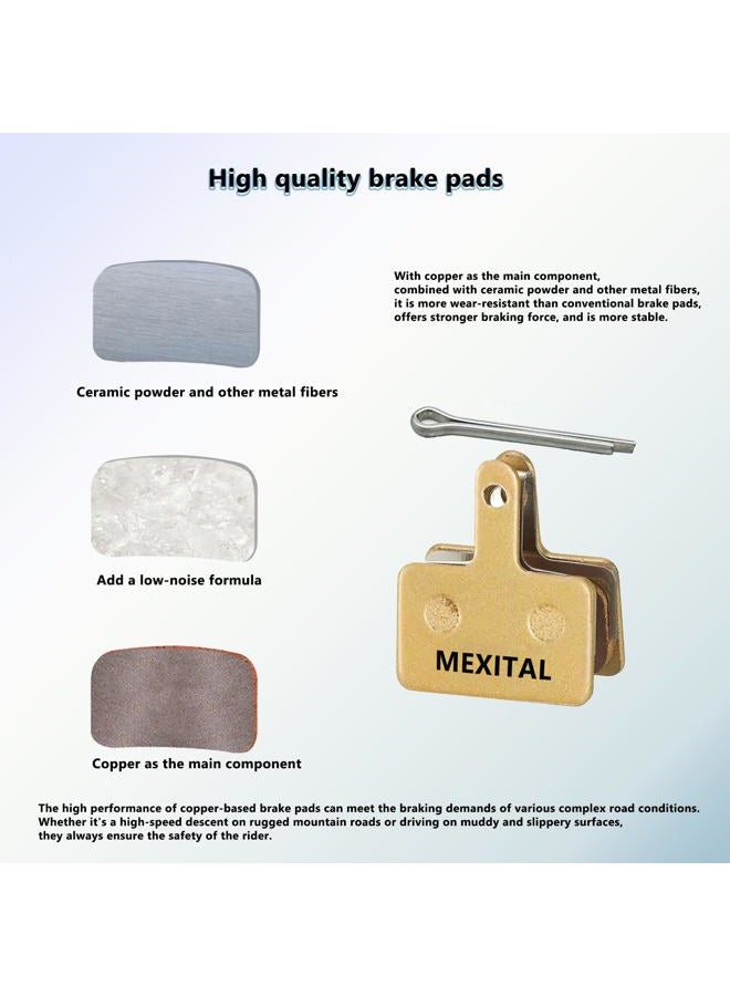MEXITAL 2 Pairs Sintered Disc Brake Pads fit for Shimano M315 M355 M365 M375 M395 M396 M415 M416 M445 M446 M447 M465 M475 M485 M486 M495 M505 M510 M515 M525 M535 M575 Tektro Orion Auriga Pro Comp - Image 3