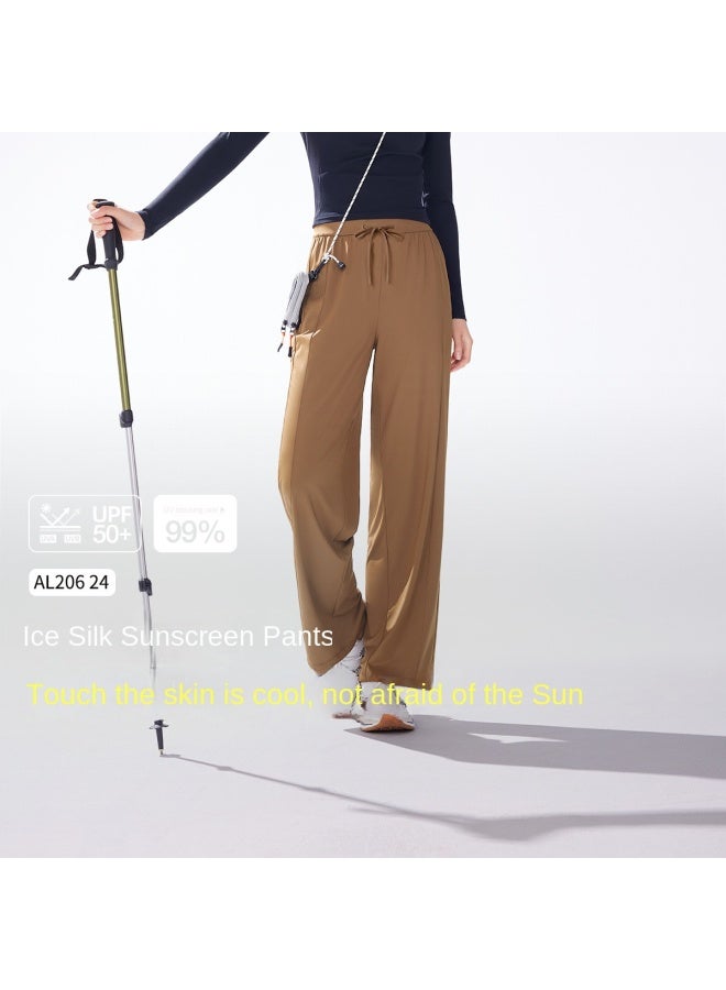 Cool Sun Protection】spring And Summer Bestseller Women's Casual Pants With Cuffed Legs, Sun-proof, Tummy Control, High Waist, Cooling, And Leg-lengthening Effect - Image 2
