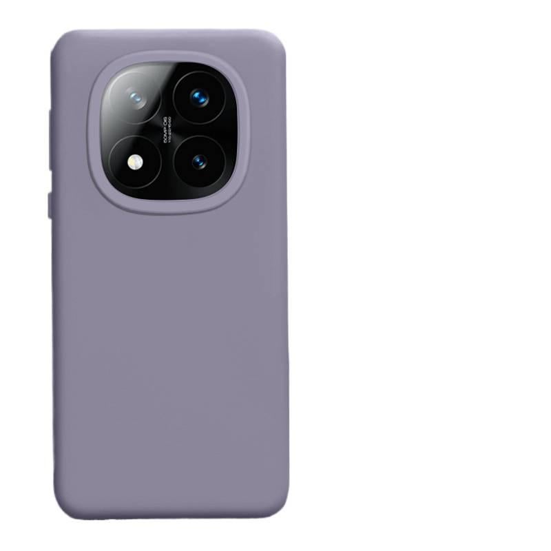 غطاء واقي بسيليكون لـ Redmi Note 14 مع حماية من السقوط وتشطيب غير لامع مع مقاوم للصدمات مع سيليكون سائل باللون Lavender من السيليكون باللون الأحمر - Image 1