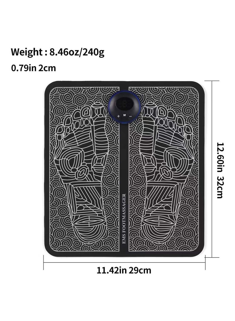 Foot Massager Mat Pad Portable Electric Massage Pad Relax Feet and Legs USB for Home and Office Use - Image 2