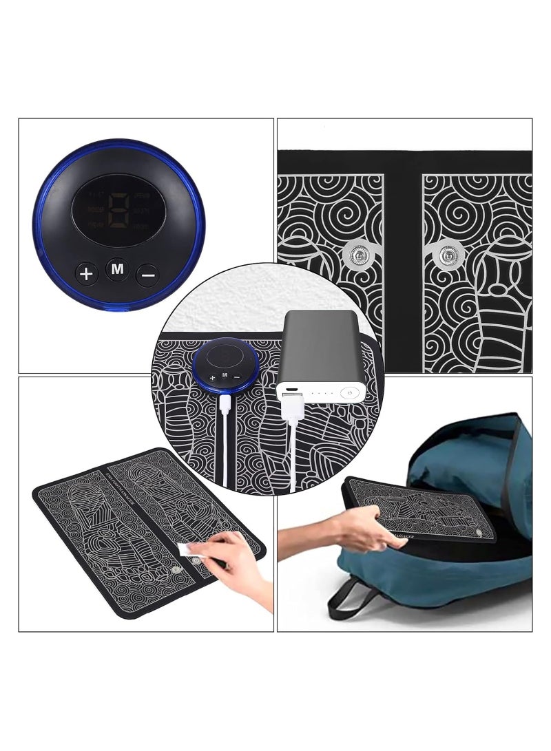 Foot Massager Mat Pad Portable Electric Massage Pad Relax Feet and Legs USB for Home and Office Use - Image 3