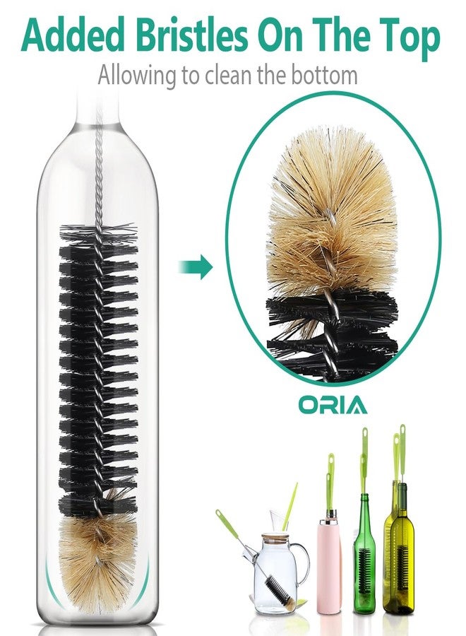 ORIA Bottle Cleaning Brush Set, Bottle Brush Cleaner, Long Handle Water Bottle Brush, Straw Cleaning Brush, Kitchen Wire Scrub Set for Washing, Baby Bottle, Pipes, Beer Brewing Supplies, 4 Pack - Image 4