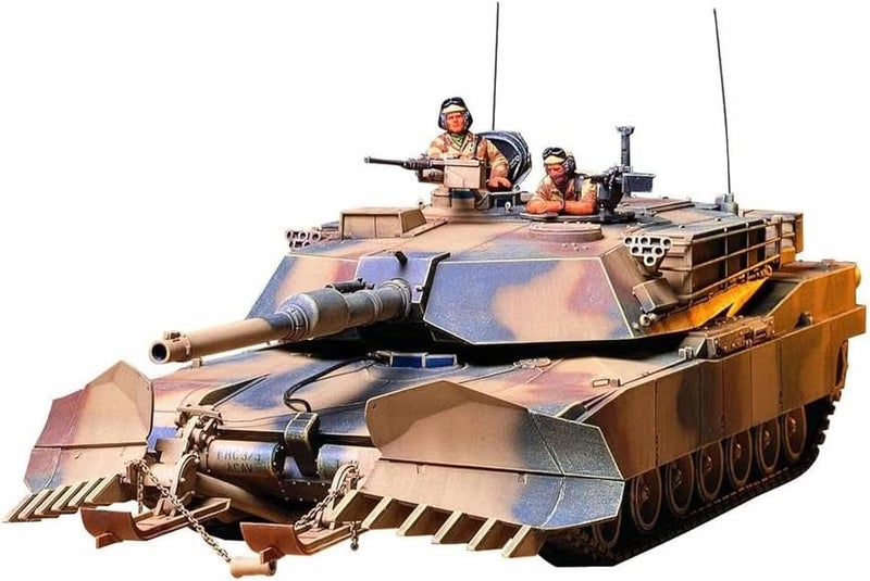 Tamiya Models M1A1 Abrams Tank with Mine Plow - 1/35 Scale Model Kit - Image 1