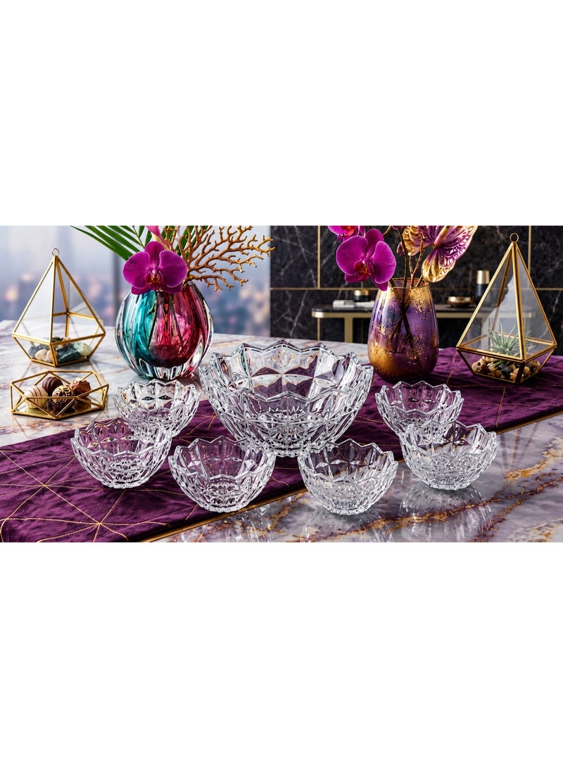 Rayan A set of 7 matching serving dishes in various sizes and a classic-modern design. - Image 3