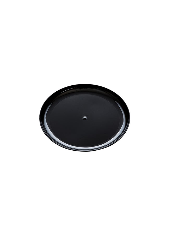 Restaurantware Restaurantware-7 x 7 Inch Party Plates, 100 Disposable Plastic Dessert Plates - Round, Heavy-Duty, Black Plastic Salad Plates, Serve Sides Or Appetizers, For Weddings Or Catering  - Image 1