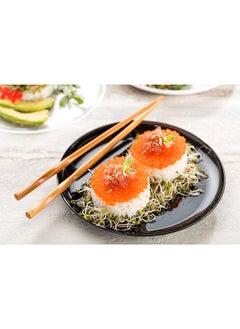 Restaurantware Restaurantware-7 x 7 Inch Party Plates, 100 Disposable Plastic Dessert Plates - Round, Heavy-Duty, Black Plastic Salad Plates, Serve Sides Or Appetizers, For Weddings Or Catering  - Image 3