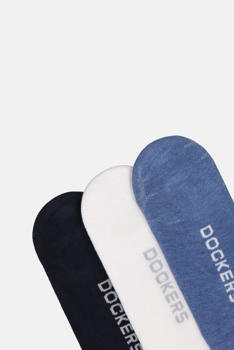 DOCKERS Men 12 Pairs Brand Logo Silicon Heel Grip Socks, Multicolor  - Image 3