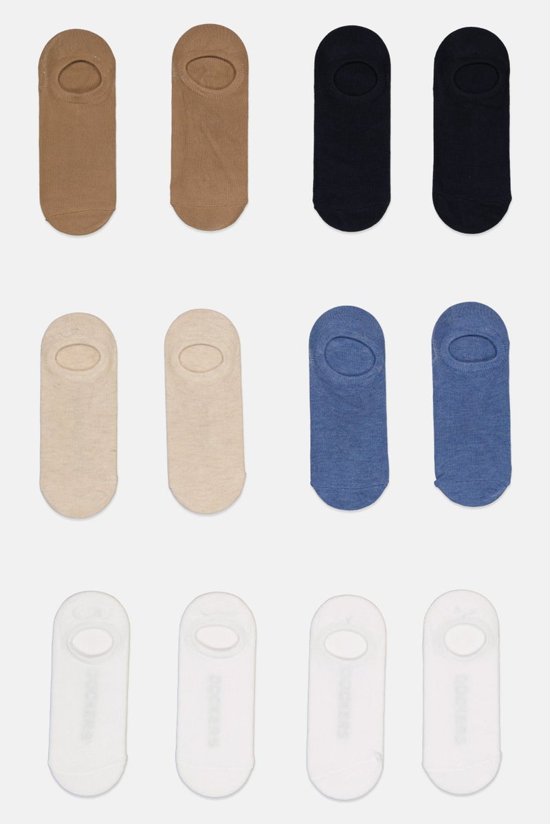 DOCKERS Men 12 Pairs Brand Logo Silicon Heel Grip Socks, Multicolor  - Image 4
