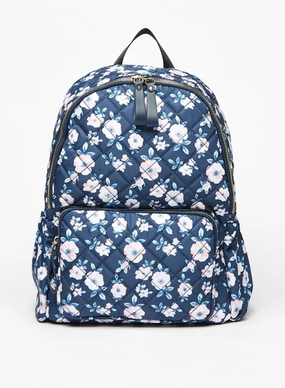 MISSY Women's Floral Print Zipper Backpack with Adjustable Shoulder Straps