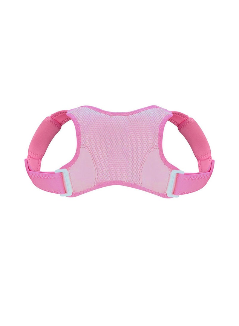 Posture Corrector For Kids with Adjustable Breathable Upper Back Support Brace Back Straightener Back Correction Strap For Clavicle Support And Pain Relief From Back Neck Shoulder-Pink M - Image 1