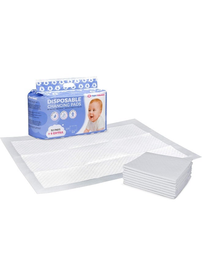 TINY THUMBS Disposable Changing Pads for Baby (54 Pack) - Image 1
