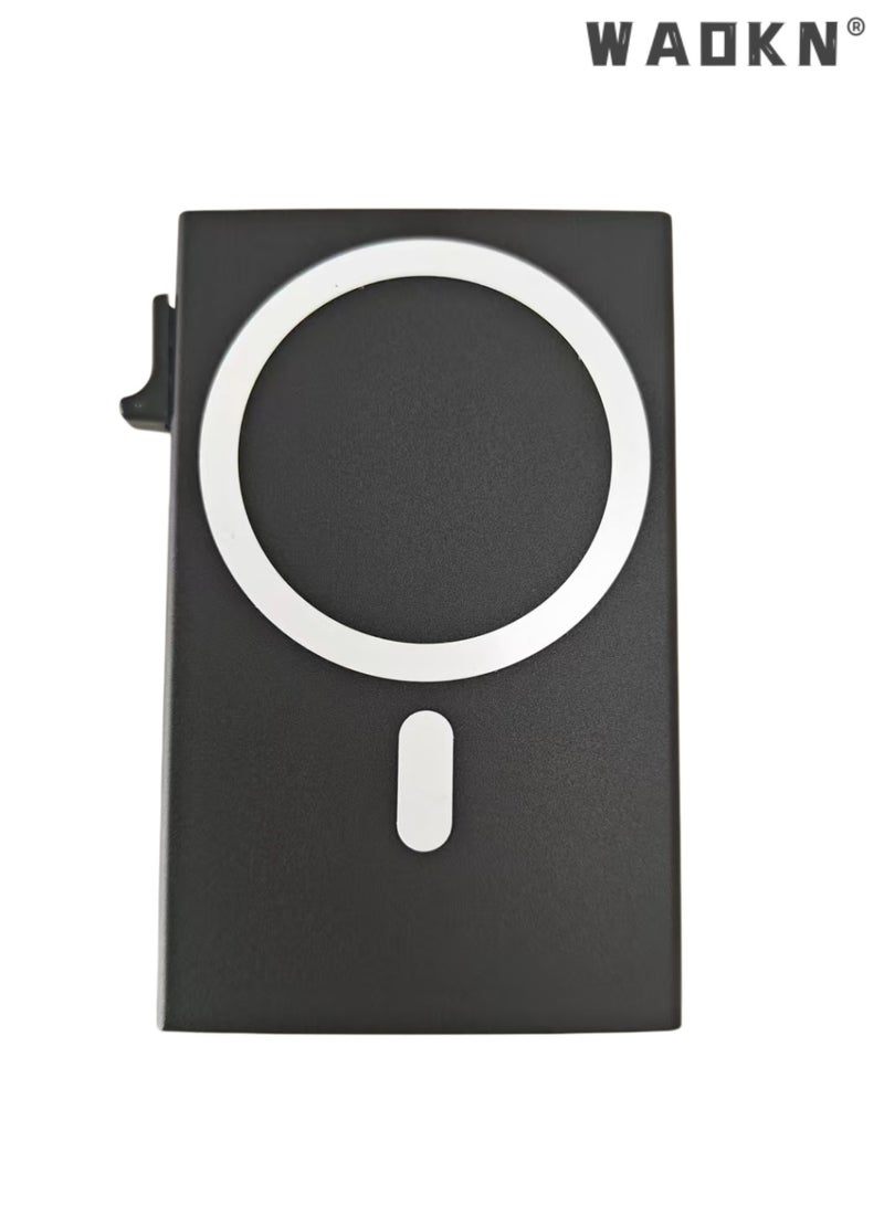 WAOKN Unisex Card Holder Wallet, RFID Blocking Pop-Up Card Holder, Premium Aluminum Alloy Magnetic Card Wallet with Side Push Quick Access, Matte Anodized Slim Metal Credit Card Case for Men Women, Urban Minimalist Anti-Theft Business Card Holder，daily everyday carry for men & women - Image 1