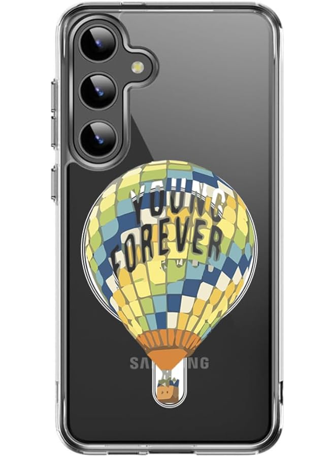 جراب مغناطيسي لهاتف Samsung Galaxy S24 مقاس 6.2 بوصة متوافق مع الشحن اللاسلكي Magsafe غطاء ممتص للصدمات للهاتف Young Forever 01 متعدد الألوان Mcmspngdsgs24A700