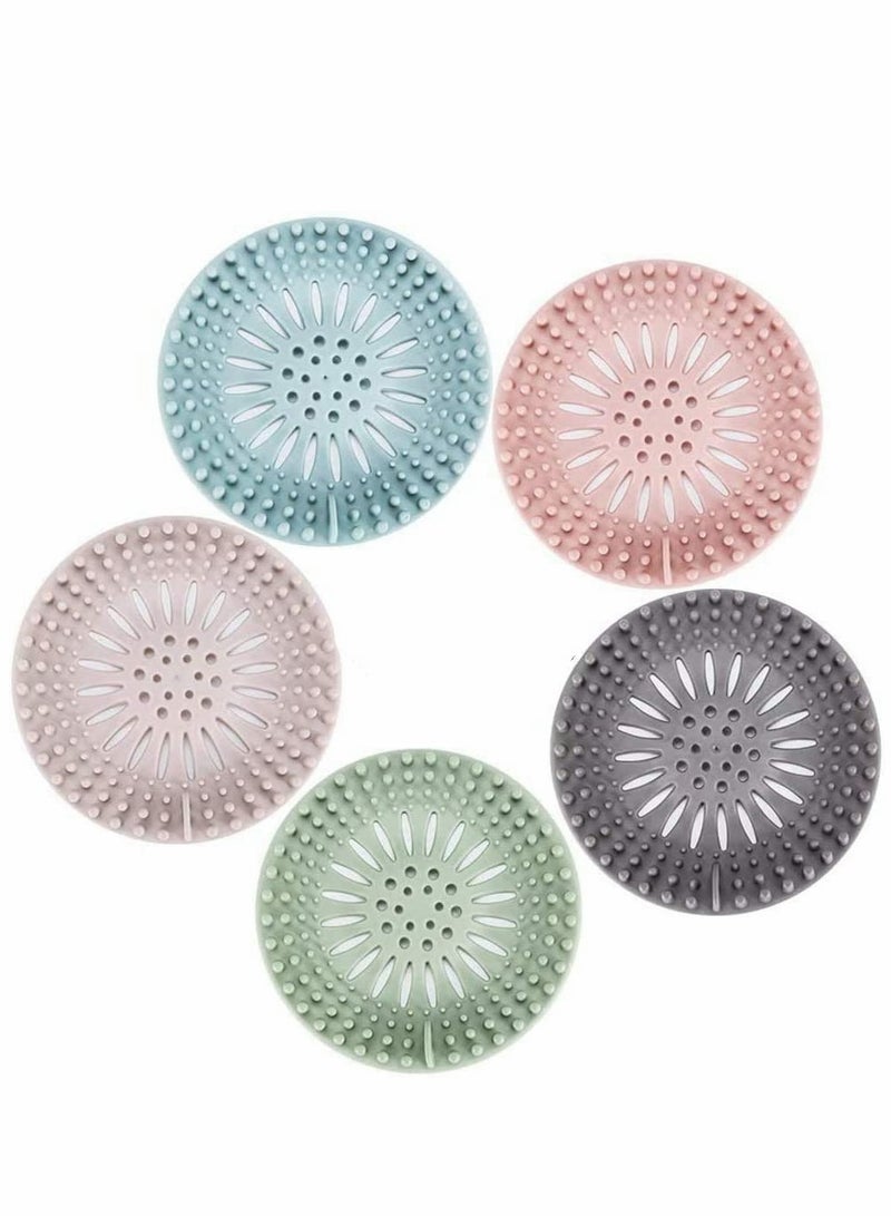 Drain Hair Catcher Sink Drain Strainer Silicone Drain Covers Drain Protector for Bathroom Showers Bathtubs - Image 1