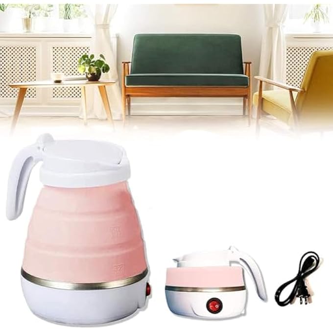 Silk Route Foldable Mini Travel Electric Kettle Portable Outdoor Winter Food Grade Silicone Household Power Separable Safe Convenient Quick Multipurpose Utility Tool - Image 5