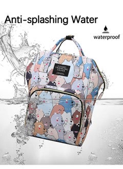 General Backpack Multifunctional Large Capacity Mommy Bag Nylon Mother and Baby Backpack Travel Backpack (Rabbit)  - Image 5