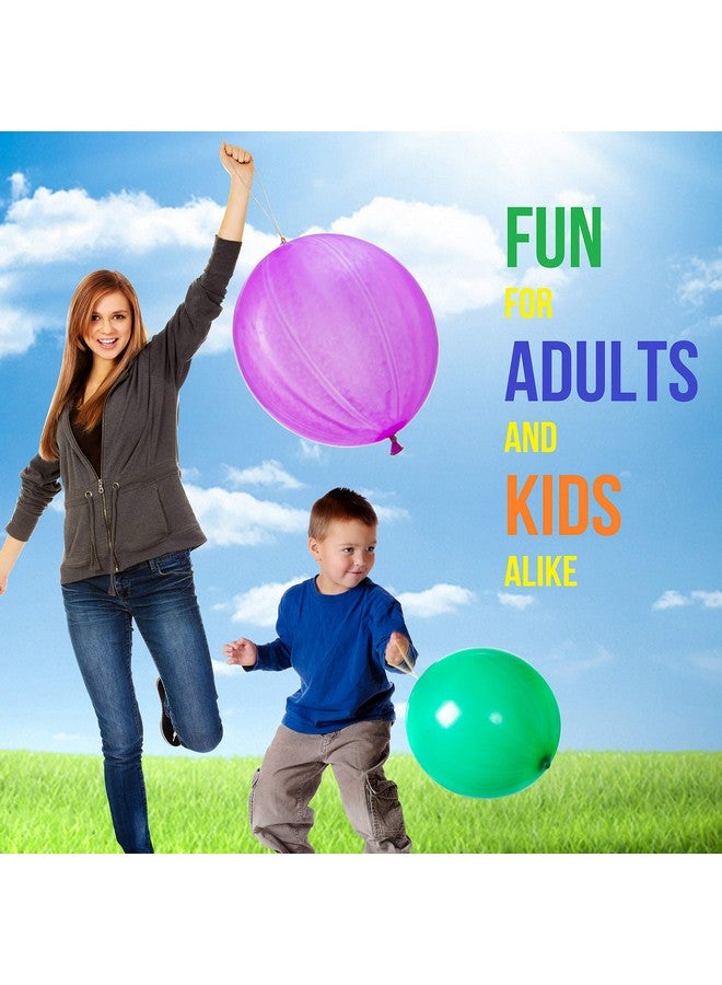 Prextex Prextex 36 Punch Balloons (6 Assorted Colors) - 18-Inch Strong Punching Ball Balloons for Indoor & Outdoor Fun, Themed Events, Birthday Parties, Party Favor for Kids 4-8, Kid Gifts, Kids Party Balloon  - Image 2