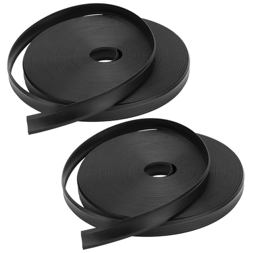 Datanly 2 Rolls 1" RV Trim Molding Insert Total 200 ft Black Vinyl Trim Insert Screw Cover Waterproof Vinyl Corner Molding for RV Boat Camper Travel Trailer - Image 1