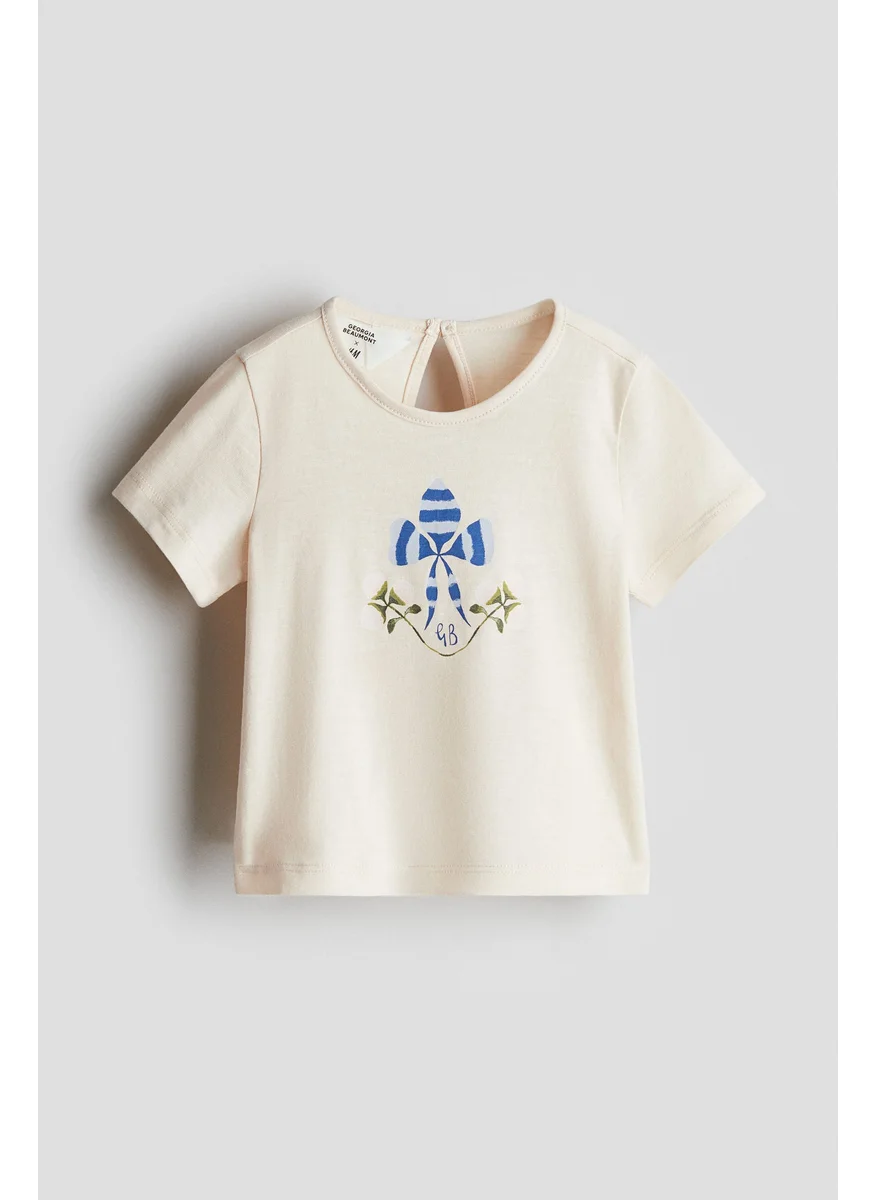 H&M Print-Motif Cotton Top
