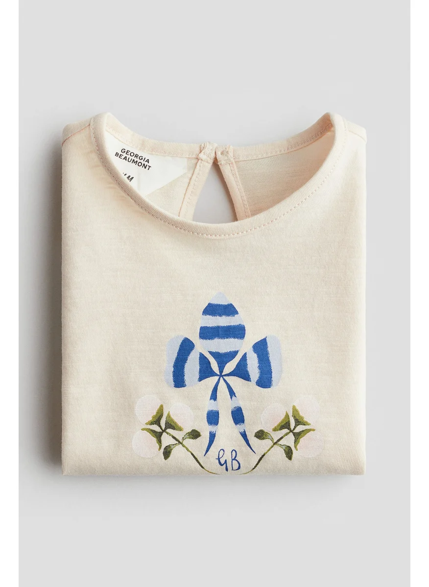 H&M Print-Motif Cotton Top