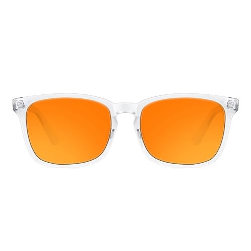 TIJN Blue Light Blocking Glasses Dual AR Coatings Amber Orange Lens for Computer Gaming - Image 1