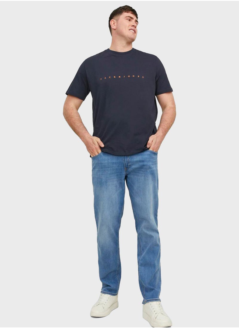 JACK & JONES - Plus Size ogo Crew Neck T-Shirt - Image 1