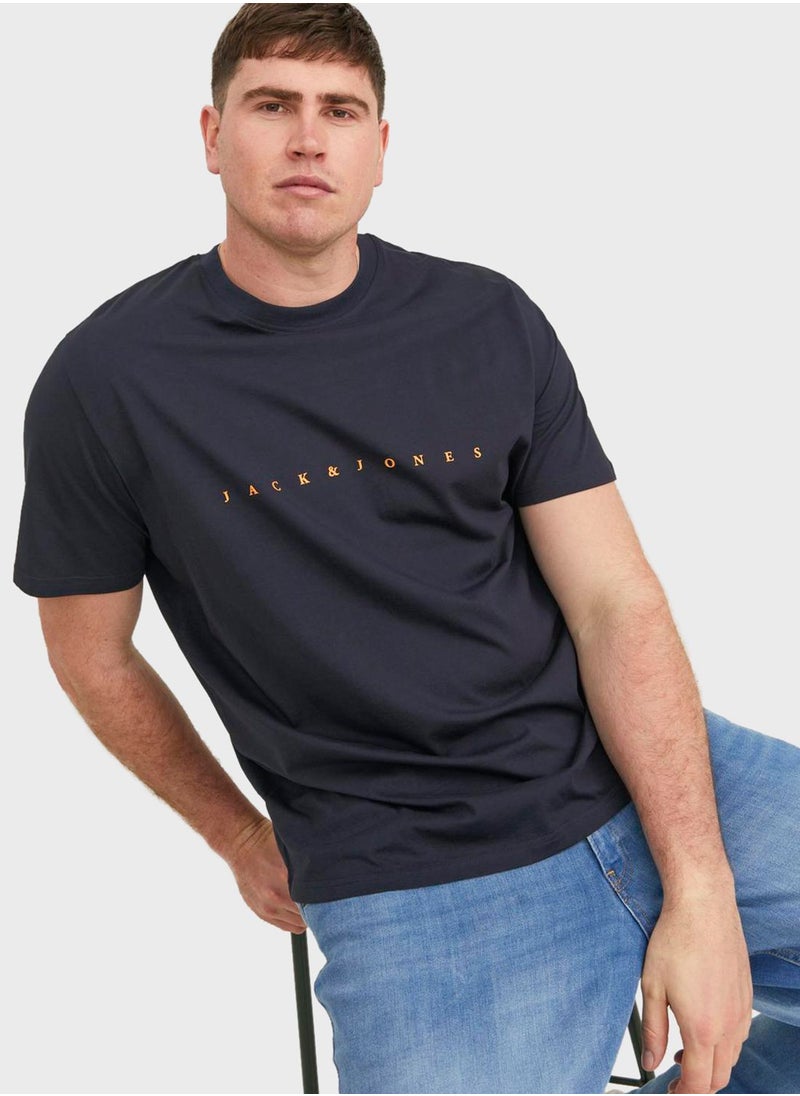 JACK & JONES - Plus Size ogo Crew Neck T-Shirt - Image 1