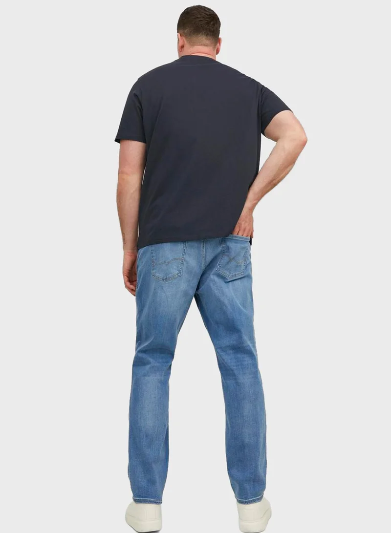 JACK & JONES Plus Size Graphic Crew Neck T-Shirt