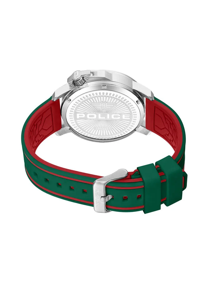 POLICE POLICE - Kavalan Watch For Men Green Dial With Green Silicone Strap - PEWJQ0005106
