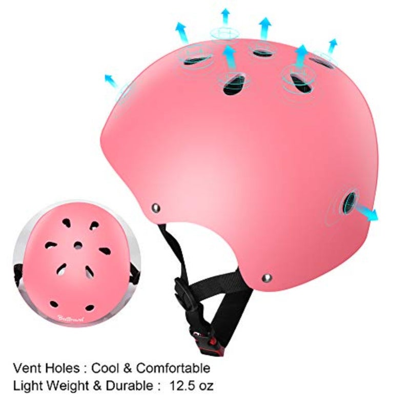 helmet for biking and multi-sports, lightweight EPS foam with durable PC shell, matte black finish, adjustable fit system and 12 ventilation ports for comfort and safety - Image 4