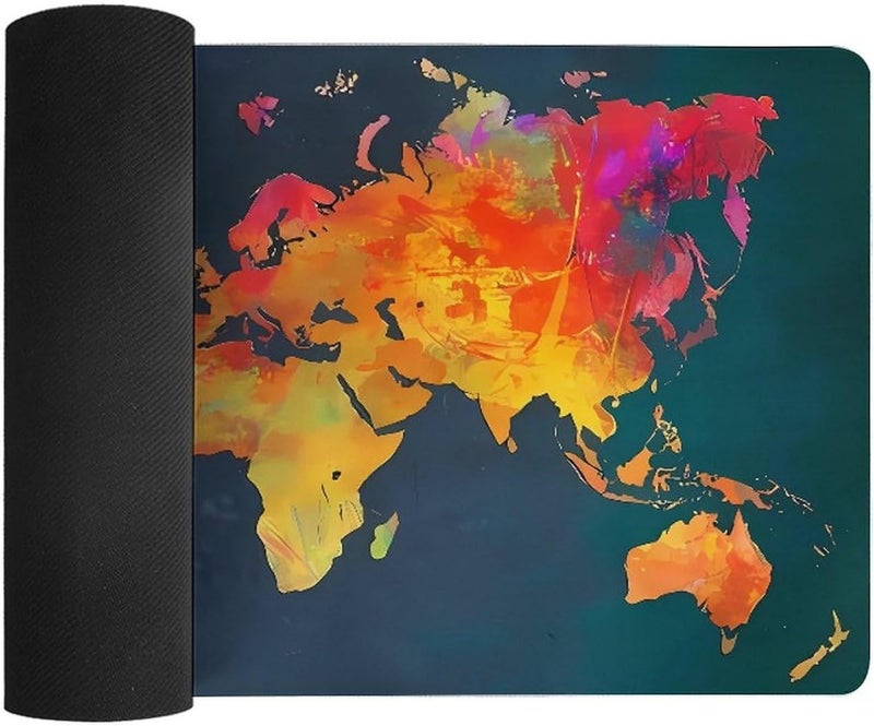 Keebik Gaming Mouse Pad, World Map Mouse Pad 12x24 Inch Large Extended Computer Mouse Mat Keyboard Full Desk Mousepad for Gaming, Office, Home - Image 3