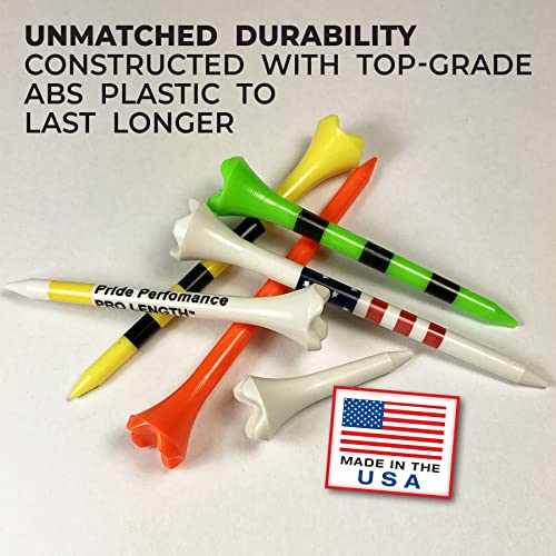 Pride Golf Tee Performance Plastic Golf Tees - 100 Count, 1-1/2 Inch - #1 Brand on The Tour - Best for Irons, Hybrids, and Woods - Improve Distance and Accuracy - Enhanced Design Increases Durability - Image 4