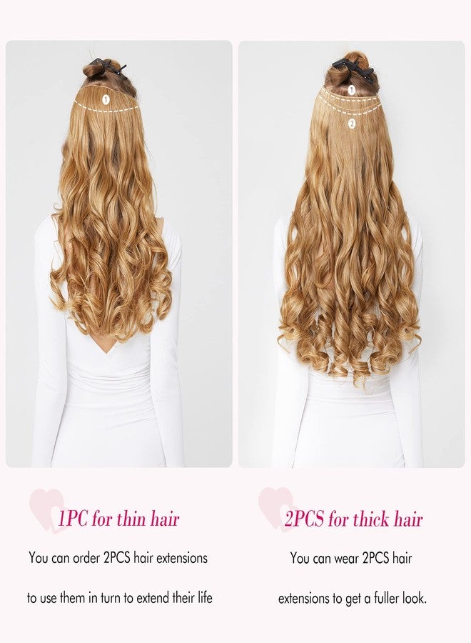REECHO Invisible Wire Hair Extensions with Transparent Headband Adjustable Size Removable Secure Clips in Straight Secret Hairpiece for Women (16 Inch (Pack of 1), Light Ash Brown with Highlights) - Image 5