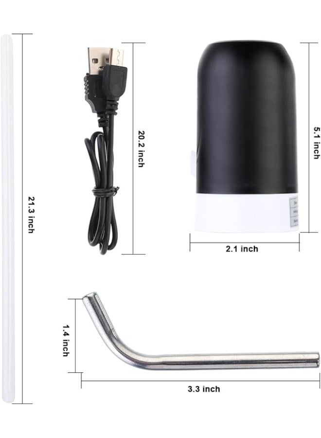 مبردات مضخات مياه الشرب من ليثينج، نوافير مياه، موزع مياه، شحن لاسلكي عبر منفذ USB، أوتوماتيكي، مناسب لزجاجات المياه العالمية سعة جالون (أسود) - Image 2
