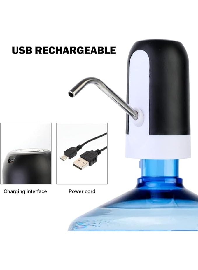 مبردات مضخات مياه الشرب من ليثينج، نوافير مياه، موزع مياه، شحن لاسلكي عبر منفذ USB، أوتوماتيكي، مناسب لزجاجات المياه العالمية سعة جالون (أسود) - Image 3
