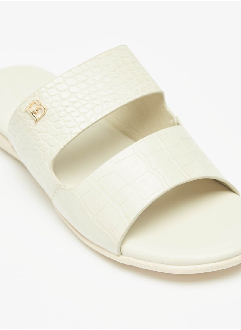 Flora Bella By Shoexpress - Womens Textured Slip-On Sandals - Image 1