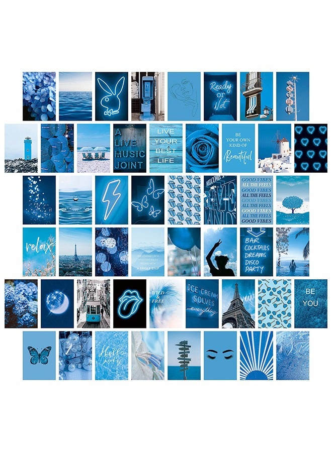 OASIS DESERT 50 PCS Wall Collage Set - Beautiful Room Decoration, Pattern Wall Decorations, Wall Hanging Book Covers, Unique Independent Music Style Dormitory Photo Display, Thick Cardboard