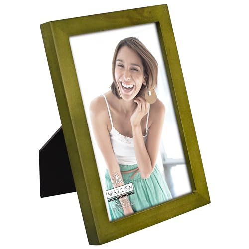 Malden International Designs Green Concept Wood Picture Frame, 5x7, Green - Image 2